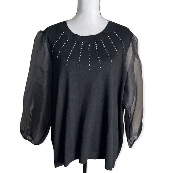 89th & Madison Long sleeve Stretchy Top - Picture 1 of 5